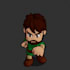 deliver rigged 3d pixel art style character in blender, ready for rendering