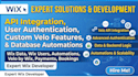 do wix API authentication ,backend development and redesign