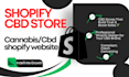 design cbd cannabis store hemp marijuana shopify website and shopify website