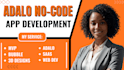 build no code ai mobile app, mvp using bubble io, flutterflow, adalo, saas app