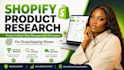 do shopify dropshipping winning product research, listing and virtual assistant