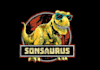 create retro t shirt dinosaur logo and graphics design