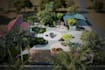 aerial or bird eye view render architecture and landscape