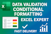 create professional excel data validation and error control rules