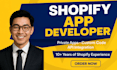 create a shopify app with admin and storefront features