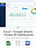 create advanced dashboards and reports in excel, powerbi