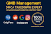 takedown remove gmb harassing fb  tiktok reddit from google search