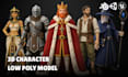 create 3d low poly custom characters ready for rigging, animation and game asset