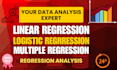 do linear, multiple, and logistic regression analysis using r, python and excel