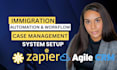 automate immigration client intake, case management, document collection update