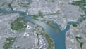 render 3d urban simulation,city mapping,cgi aerial view,masterplan,zoning layout
