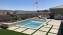 design 3d swimming pool, pool landscape, backyard and outdoor area