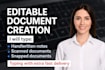 accurately retype scanned handwritten notes and documents