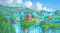 draw anime background, 2d environment, landscape