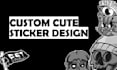 colored sticker design for merchandise