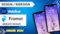 design or develop modern framer or webflow website or do figma to framer