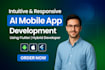 do an intuitive and responsive ai mobile app as hybrid developer using flutter