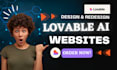 build lovable ai web app, lovable saas app, lovable mvp app, snapps ai website