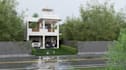make 3d, 2d backyard, swimming pool, garden, pavilion, patio dec, terrace render