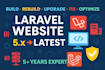 build, rebuild, upgrade, fix and optimize your laravel website
