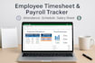 create employee timesheet, attendance tracker,schedule tracker and payroll sheet