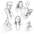 draw professional medical concept sketches