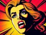 draw a retro pop art roy lichtenstein style