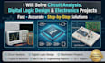 solve circuit analysis, digital logic design and electronics projects