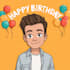 create birthday card with your cartoon face