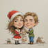 draw christmas day caricature