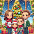custom christmas cartoon caricature