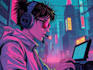 draw cyberpunk, lofi illustration for you