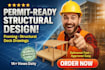 do framing plan, structural drawing, deck design and construction drawing