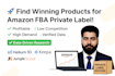 do amazon product research for fba private label hunting