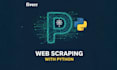 create a python data scraping script