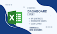 create KPI performance dashboard on excel by pivot table and power bi