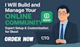 setup skool online course community, content upload and customization