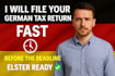 file your german tax return urgently before deadline