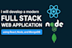 develop a modern full stack web application using react, node, and mongodb