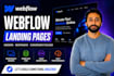 build a premium webflow landing page with custom animations