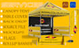 design event tent,banner graphic design