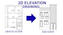 design professional 2d architecture elevation in autocad