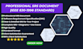 write professional srs document with uml and erd diagrams