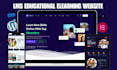 build lms educational website online course website education, elearning website