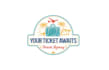design looking containing suitcase travel agency logo