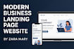 design a modern business landing page website