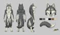 draw furry art, fursona reference sheet, anthro vrchat character, furry badge