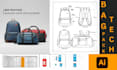 do custom bag tech pack, backpack tech pack, duffel bag tech pack sketch design