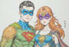 draw amazing couple superhero character