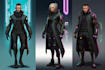 design anime character , cyberpunk character